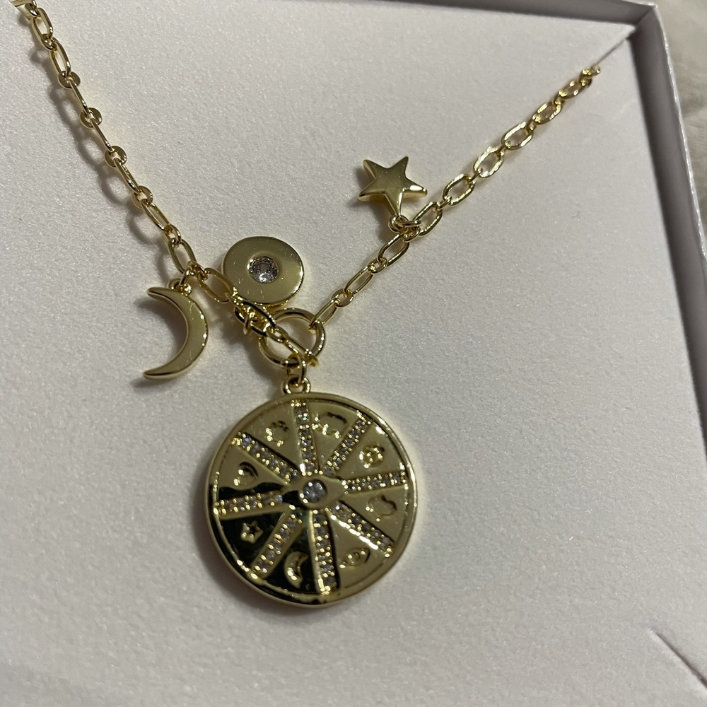 ⚡️Stars & Moons Charm Necklace 16-18 IN⚡️